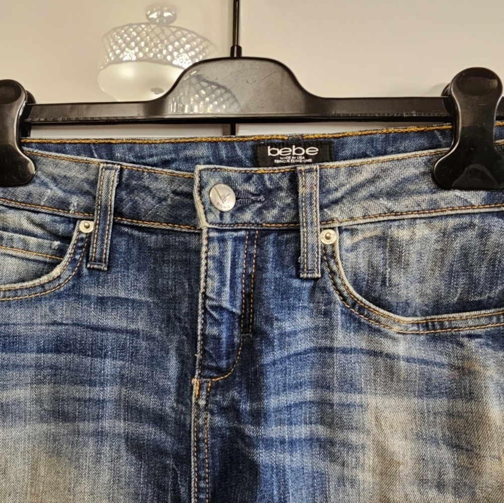 Bebe Jean Micro Mini - Picture 2 of 10